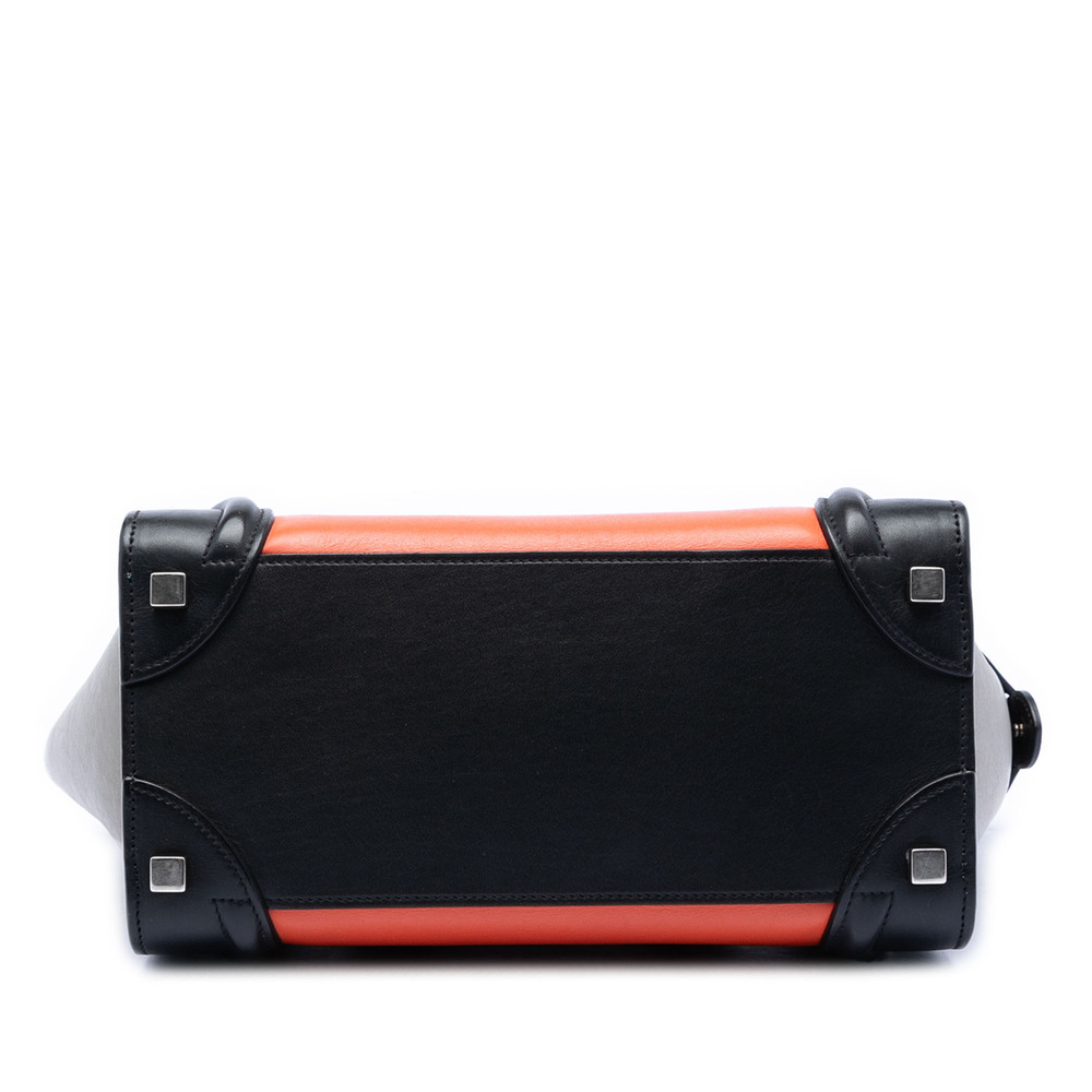 Pre-Loved Celine Micro Tricolor Leather Luggage Tote - Picture 3 of 7